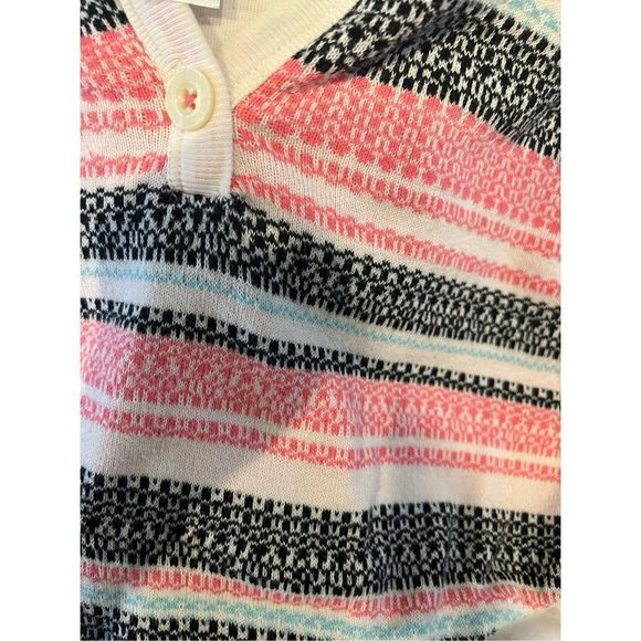 Tucker + Tate Girls’ Cotton Striped Poncho - Size 12-24 Months - Picture 5 of 7